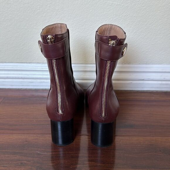 Joie Ramet Bordeaux Ankle Leather Boots Size 5.5 - Picture 3 of 11